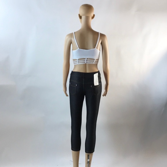 DENIM BLUE CAPRI JEGGING-COLOR MAY VARY-PRICE FIRM - Picture 3 of 8